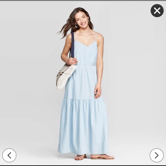 Universal Threads Denim Maxi Dress 